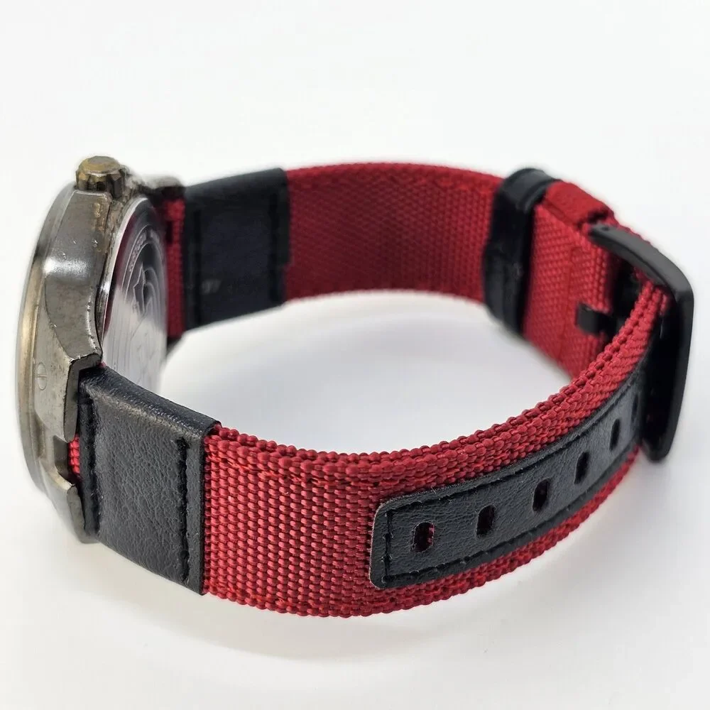 TIMEX Expedition‎ 40MM Men's Watch Red Canvas Bands New Battery READ DESCRIPTION